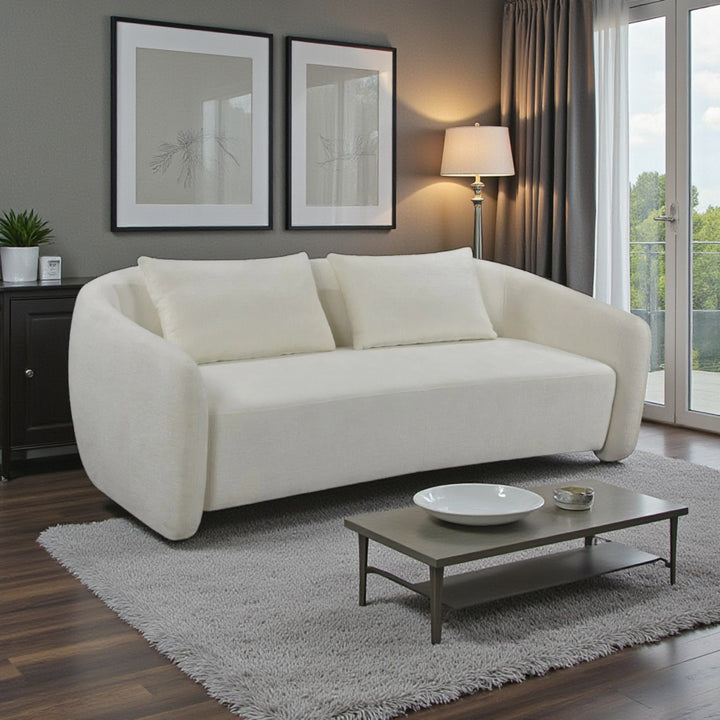 Gavi 3-Seater Stationary Sofa In Fabric Upholstery - Beige