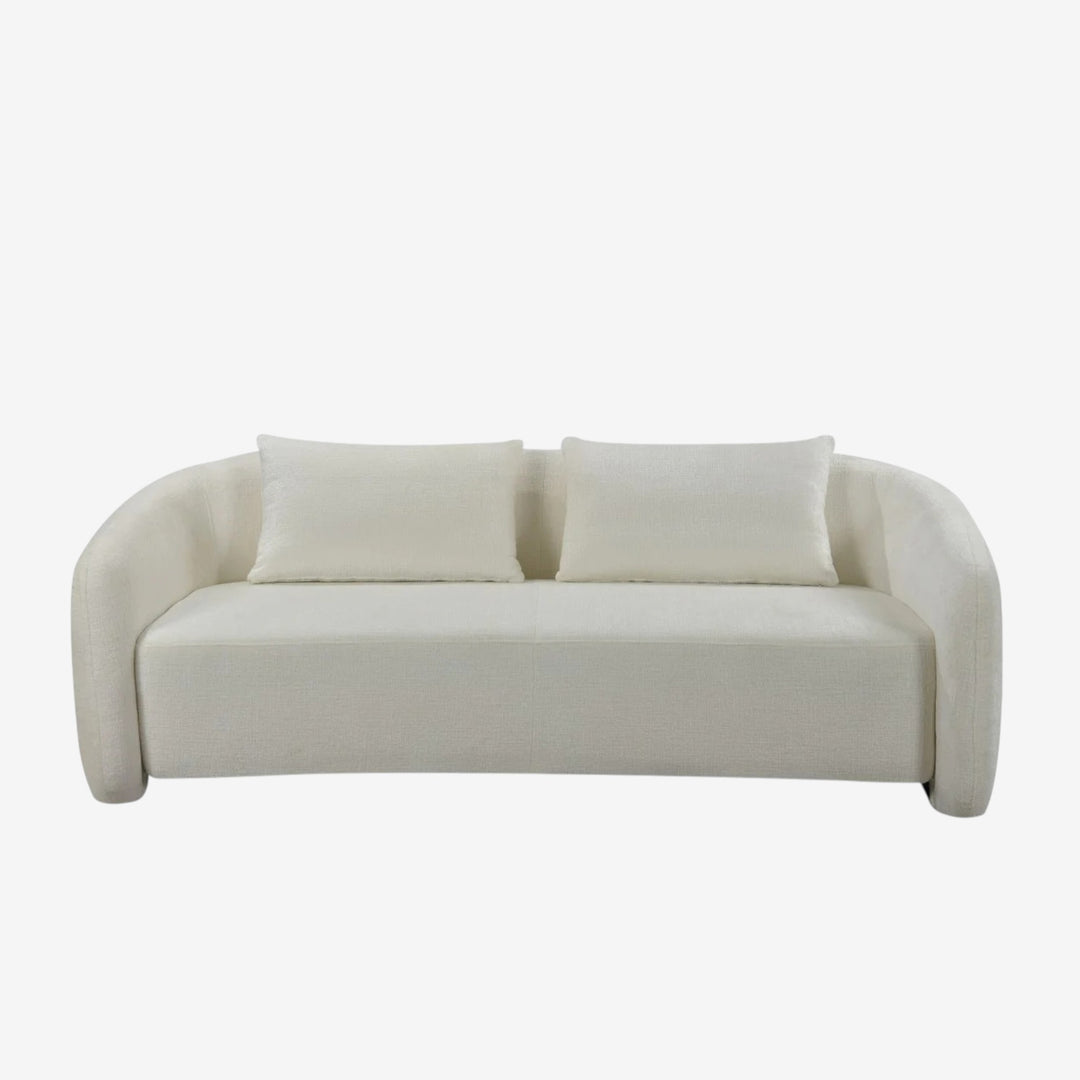 Gavi 3-Seater Stationary Sofa In Fabric Upholstery - Beige