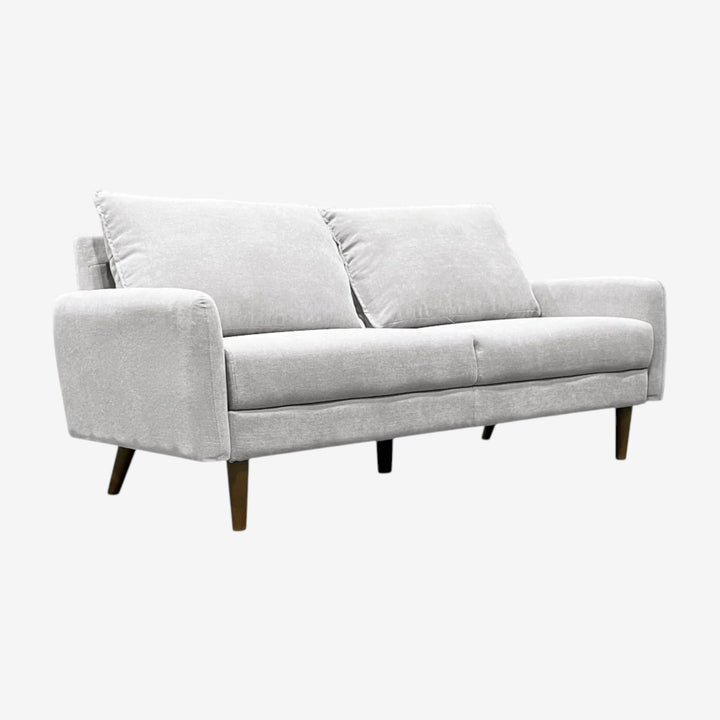 Willey 3-Seater Stationary Sofa In Fabric Upholstery - Light Grey