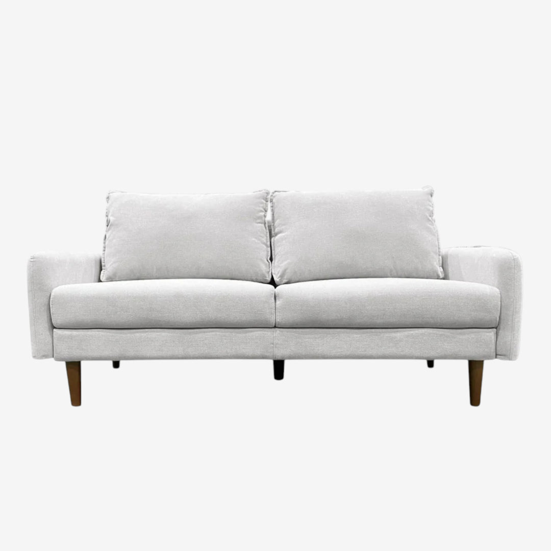 Willey 3-Seater Stationary Sofa In Fabric Upholstery - Light Grey