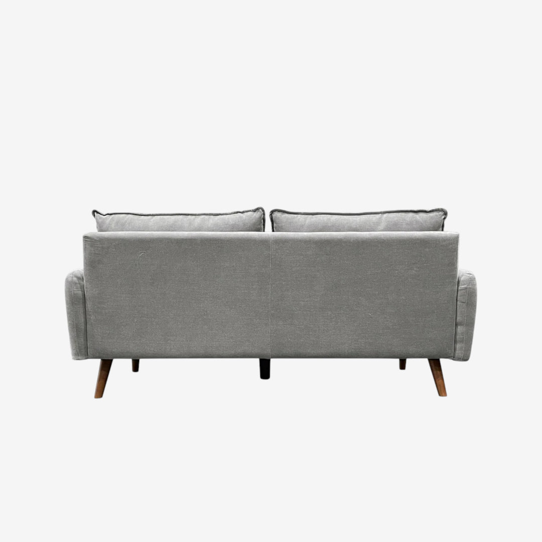Willey 3-Seater Stationary Sofa In Fabric Upholstery - Dark Grey