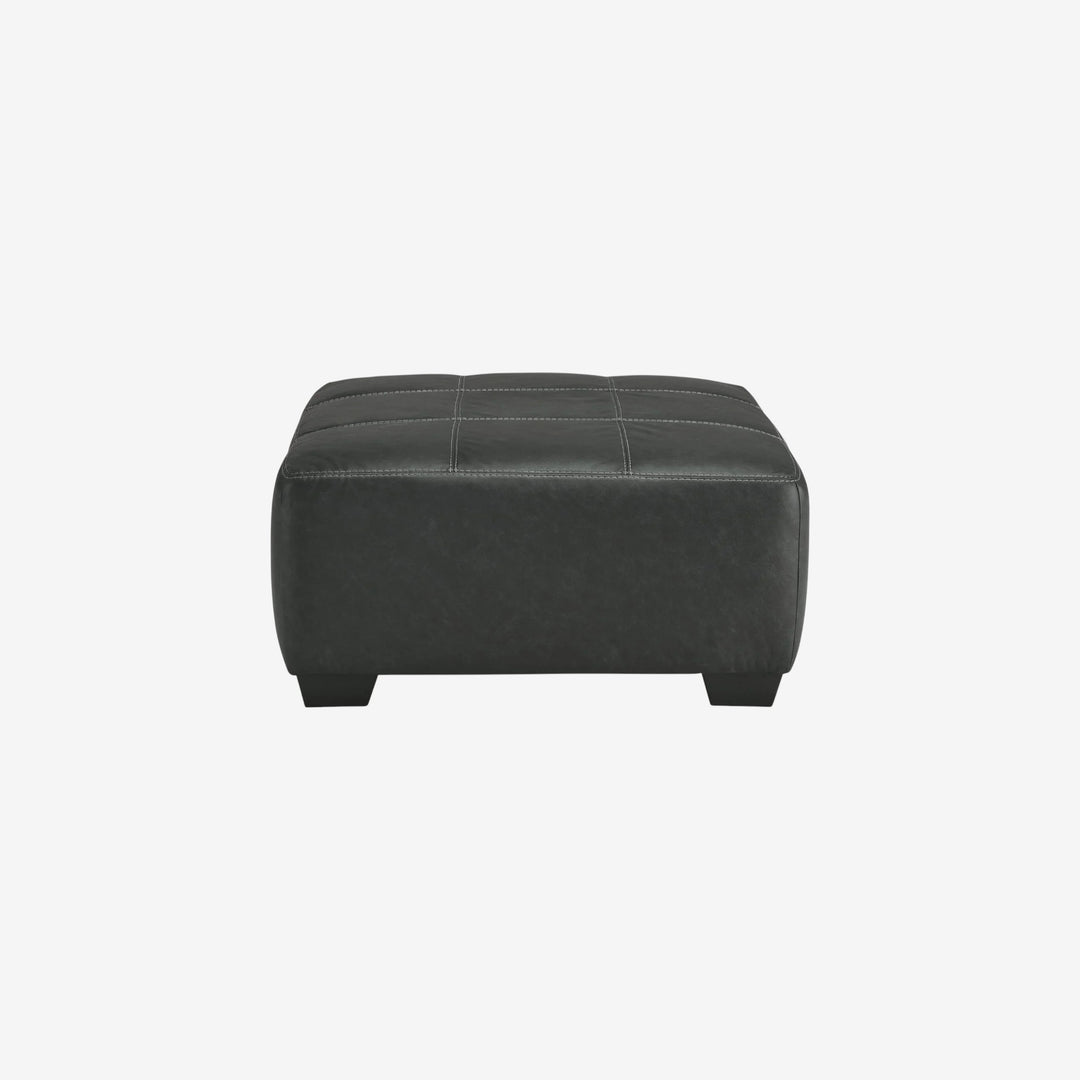 2990608 Brixley Pier Oversized Accent Ottoman In Leather Upholstery - Graphite | Benchcraft By Ashley
