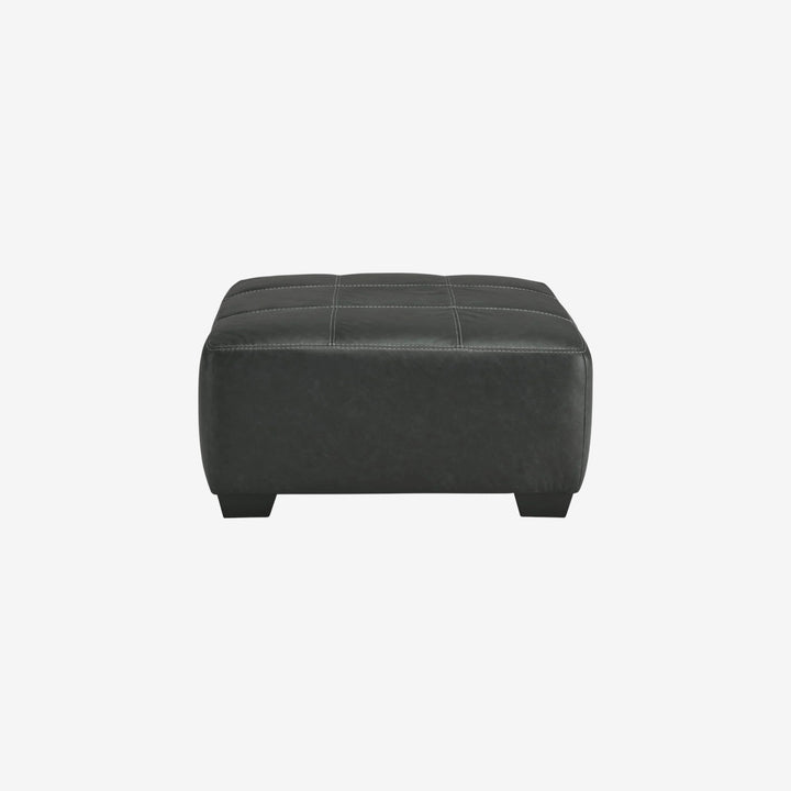 2990608 Brixley Pier Oversized Accent Ottoman In Leather Upholstery - Graphite | Benchcraft By Ashley