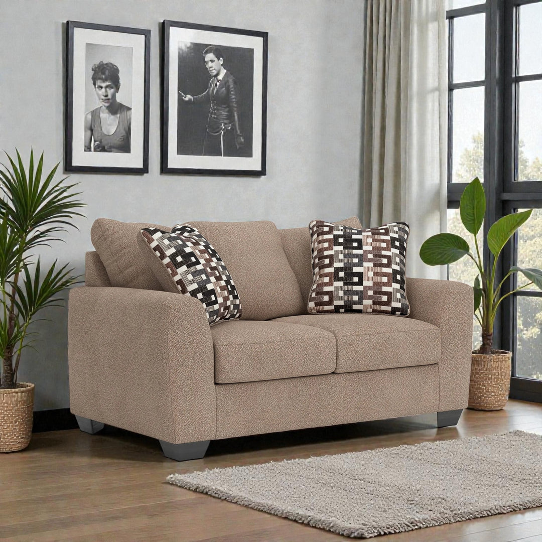 3020435 Triston-Peaks Loveseat In Fabric Upholstery - Suede | Benchcraft By Ashley