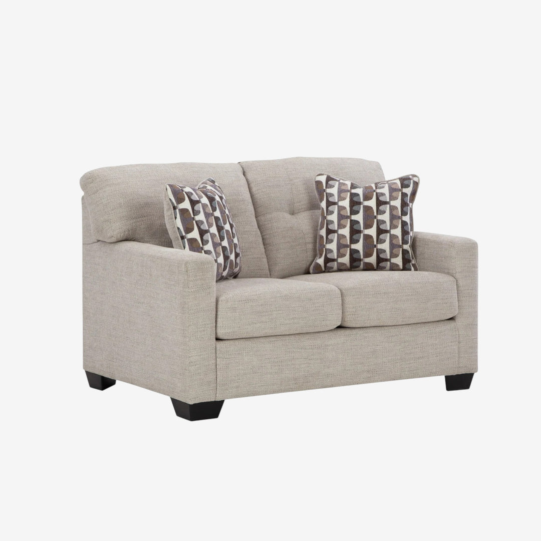 3100435 Mahoney Loveseat In Fabric Upholstery - Pebble  | Signature Design By Ashley