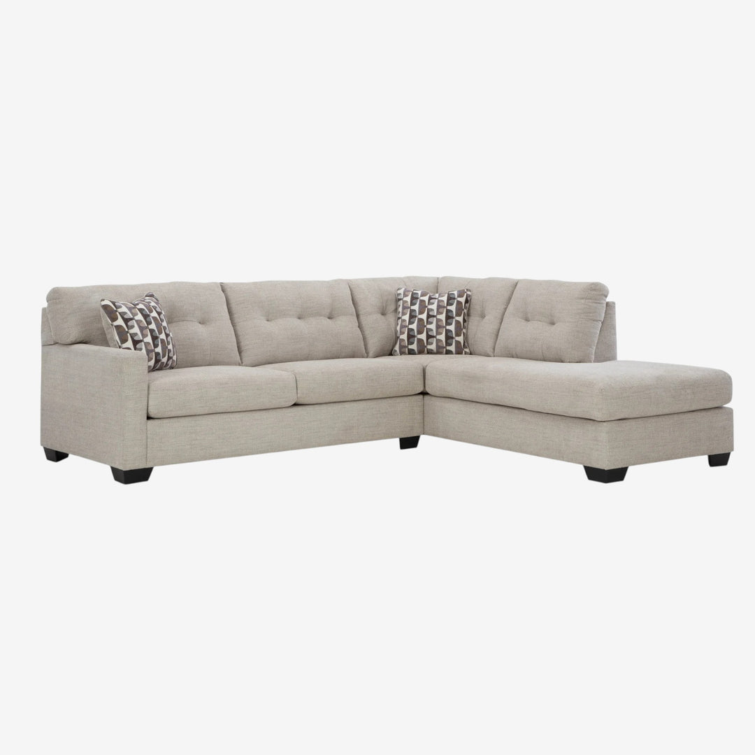 Mahoney 2-Piece Sectional Sofa In Fabric Upholstery - Pebble | Signature Design By Ashley