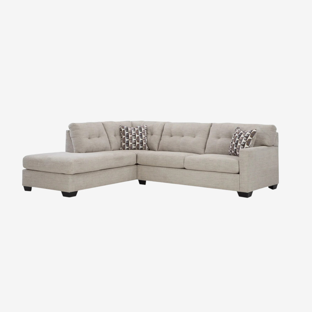 Mahoney 2-Piece Sectional Sofa In Fabric Upholstery - Pebble | Signature Design By Ashley