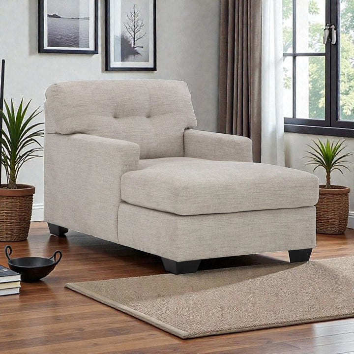 3100415 Mahoney Chaise In Fabric Upholstery - Pebble | Signature Design By Ashley