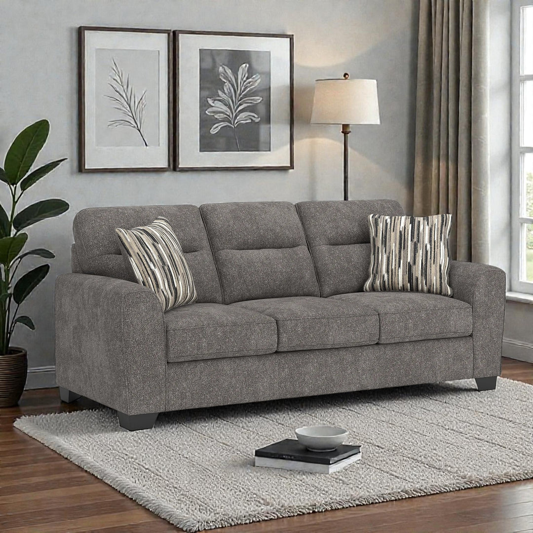 3130538 Olten Stationary Sofa In Fabric Upholstery - Graphite | Benchcraft By Ashley