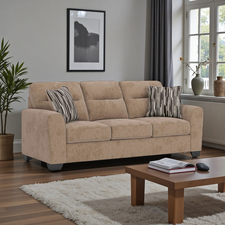 3130438 Olten Stationary Sofa In Fabric Upholstery - Mocha | Benchcraft By Ashley