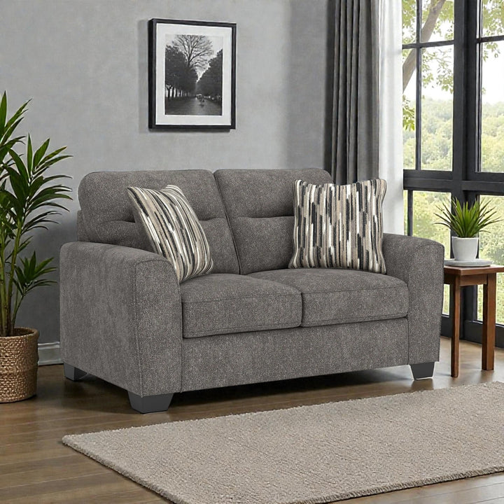 3130535 Olten Loveseat In Fabric Upholstery - Graphite | Benchcraft By Ashley