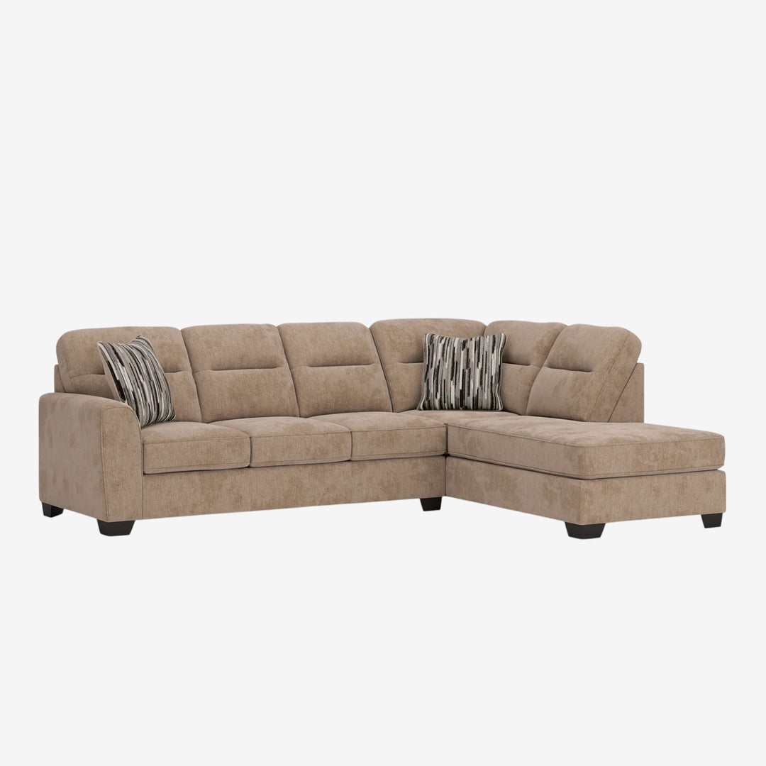 Olten 2-Piece Sectional Sofa In Fabric Upholstery - Mocha | Benchcraft By Ashley