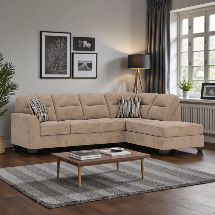 Olten 2-Piece Sectional Sofa In Fabric Upholstery - Mocha | Benchcraft By Ashley