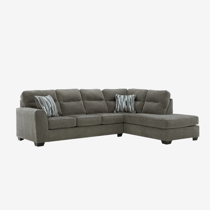 Olten 2-Piece Sectional Sofa In Fabric Upholstery - Graphite | Benchcraft By Ashley