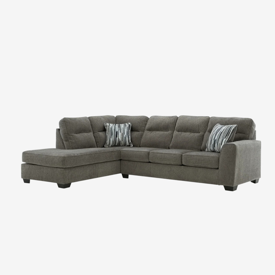 Olten 2-Piece Sectional Sofa In Fabric Upholstery - Graphite | Benchcraft By Ashley