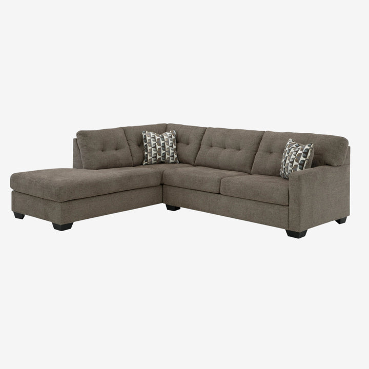 Mahoney 2-Piece Sectional Sofa In Fabric Upholstery - Chocolate | Signature Design By Ashley