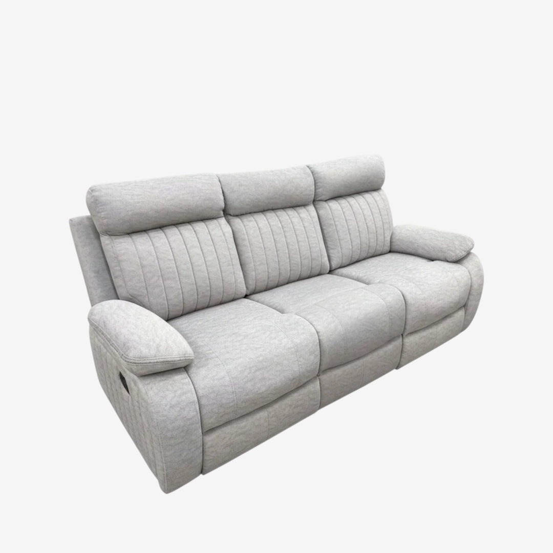 Phantom Manual Recliner Sofa in Fabric Upholstery - Stone