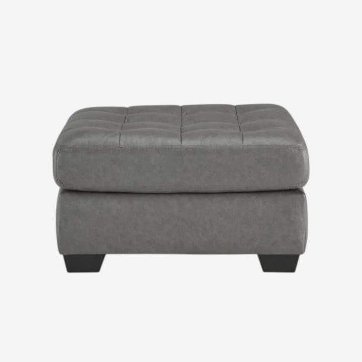 3150308 Clairette Court Oversized Accent Ottoman in Leatherette Upholstery - Alloy | Benchcraft By Ashley