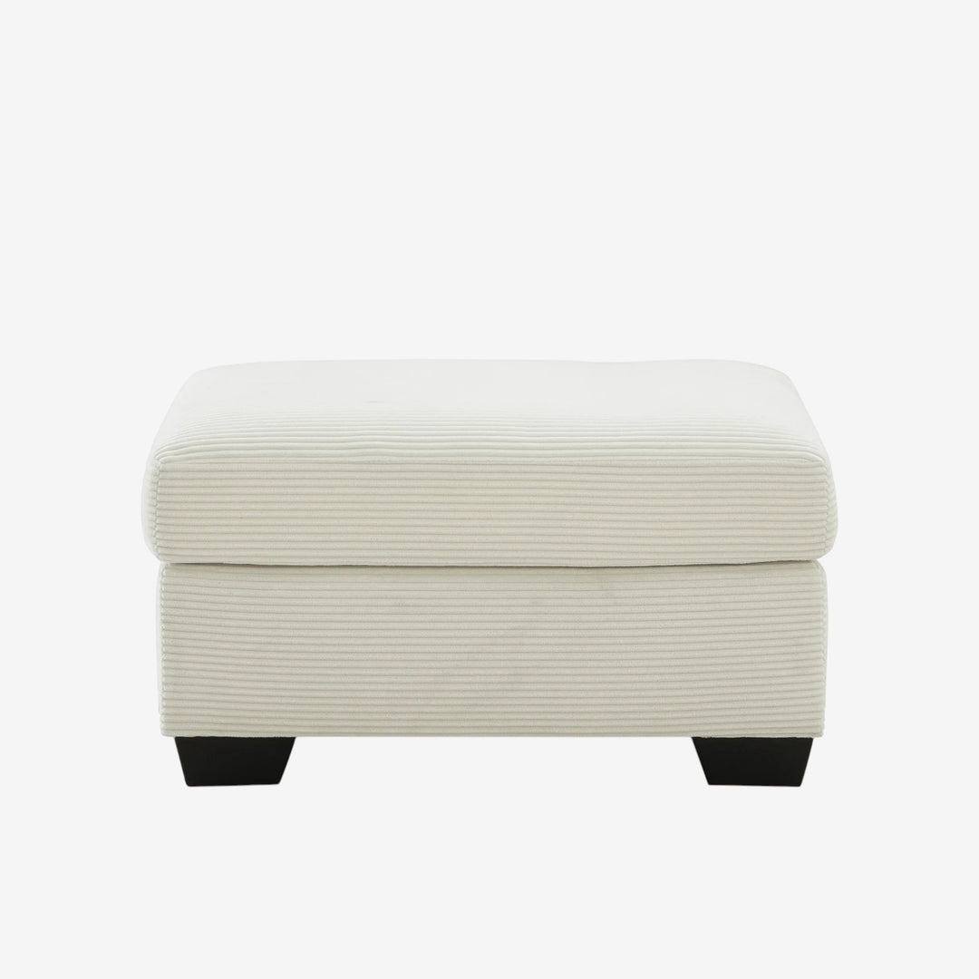 3200614 Greenbriar Accent Ottoman In Fabric Upholstery - Ivory | Signature Design By Ashley