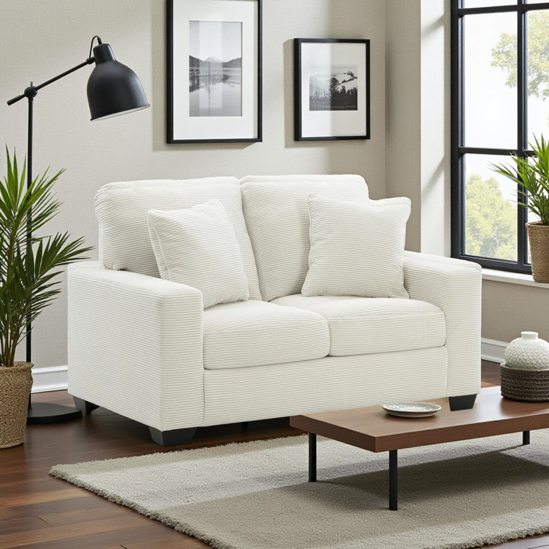 PC3200635 Greenbriar Loveseat In Fabric Upholstery - Ivory | Signature Design By Ashley