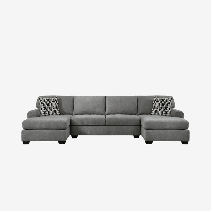32402S3 Birkdale Court 3-Piece Fabric Sectional Sofa With Dual Chaise - Grey | Benchcraft By Ashley