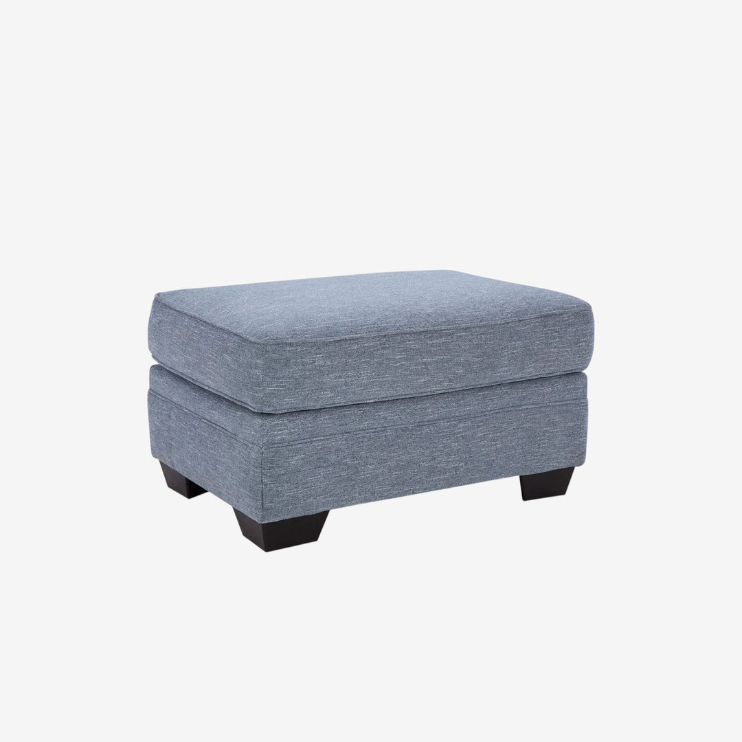 3260414 Carissa Manor Accent Ottoman In Fabric Upholstery - Denim | Benchcraft By Ashley