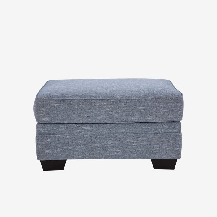 3260414 Carissa Manor Accent Ottoman In Fabric Upholstery - Denim | Benchcraft By Ashley