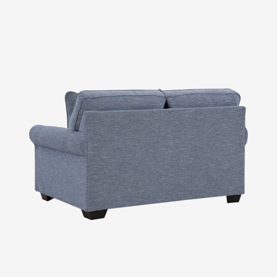 3260435 Carissa Manor Loveseat In Fabric Upholstery - Denim | Benchcraft By Ashley