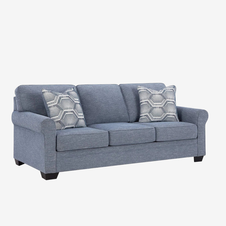 3260438 Carissa Manor Sofa In Fabric Upholstery - Denim | Benchcraft By Ashley