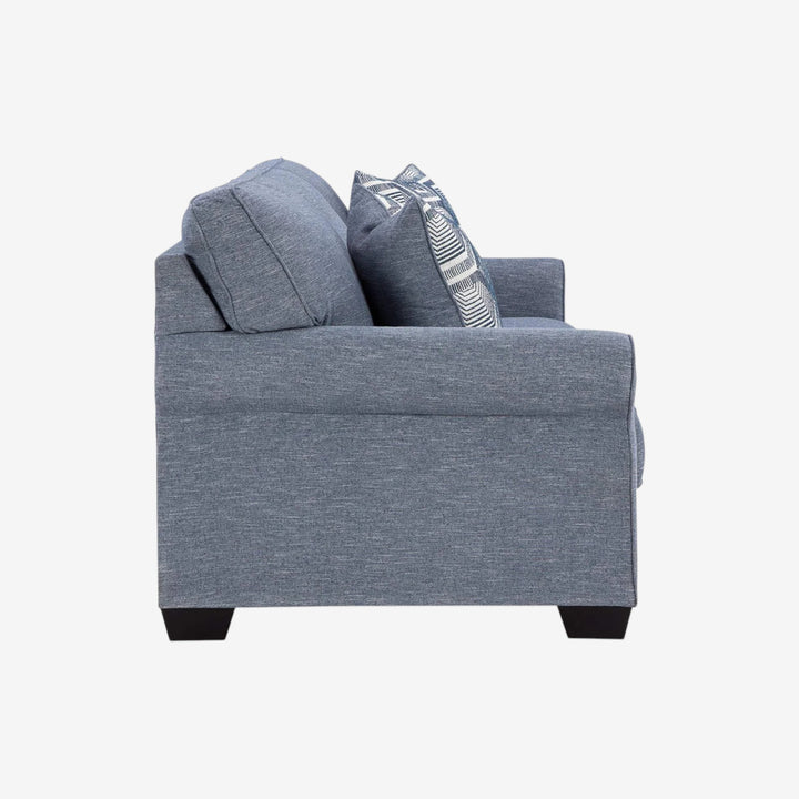3260438 Carissa Manor Sofa In Fabric Upholstery - Denim | Benchcraft By Ashley