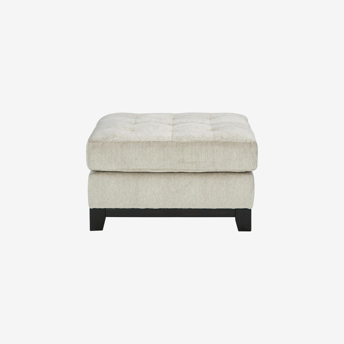 Maxon Place Oversized Accent Ottoman In Fabric Upholstery - Stone - Close-Up Detail