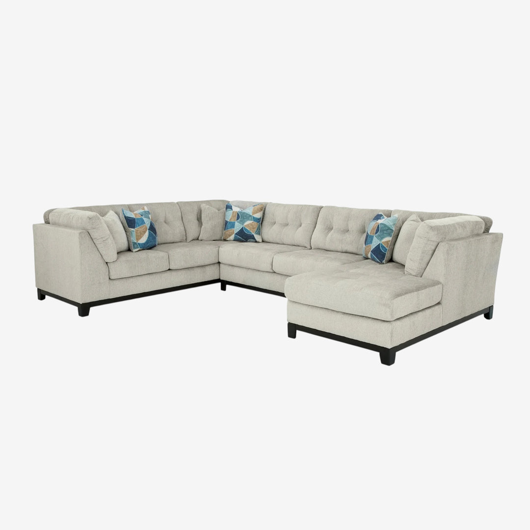 Maxon Place 3-Piece Sectional Sofa In Fabric Upholstery - Stone | Benchcraft By Ashley