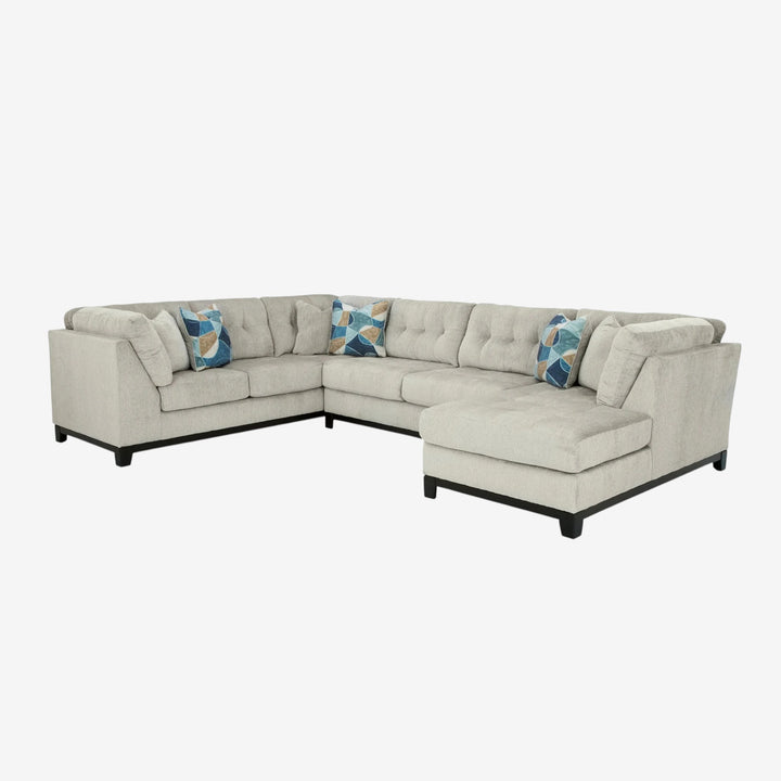 Maxon Place 3-Piece Sectional Sofa In Fabric Upholstery - Stone | Benchcraft By Ashley