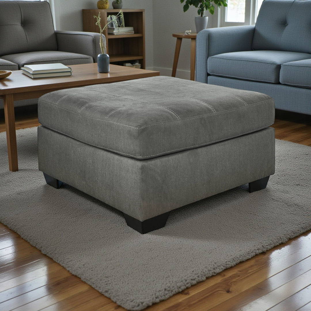 3492708 Pitkin Oversized Accent Ottoman In Fabric Upholstery - Slate | Signature Design By Ashley