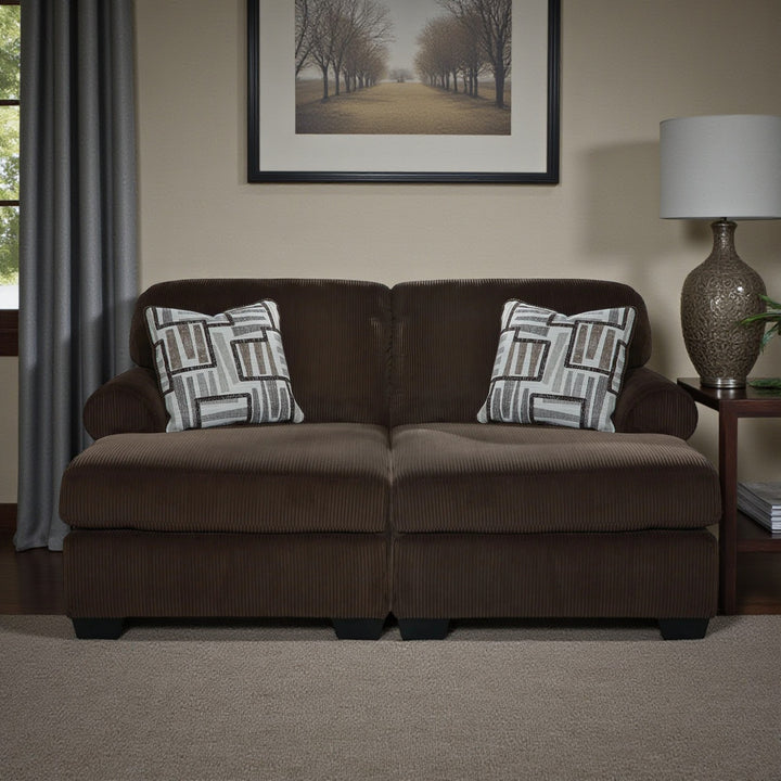 35603S4 Kimlee 2-Piece Super Chaise In Fabric Upholstery - Chocolate | Signature Design By Ashley