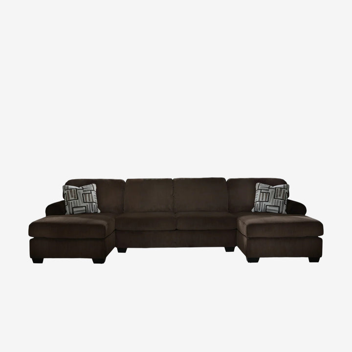 35603S3 Kimlee 3-Piece Sectional Sofa With Dual Chaise In Fabric Upholstery - Chocolate | Signature Design By Ashley