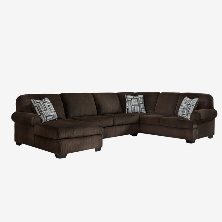 Kimlee 3-Piece Sectional Sofa In Fabric Upholstery - Chocolate | Signature Design By Ashley