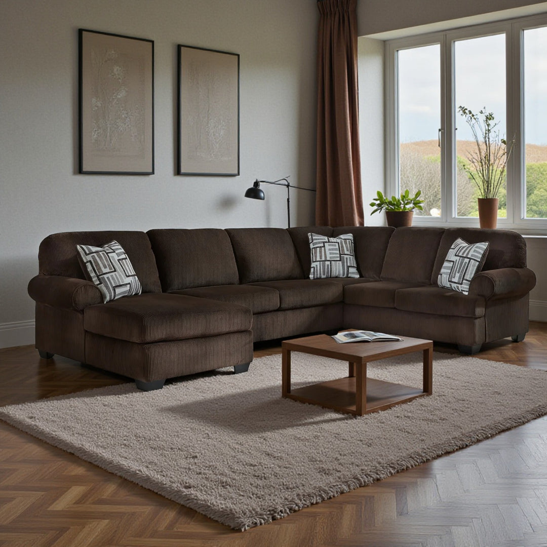 Kimlee 3-Piece Sectional Sofa In Fabric Upholstery - Chocolate | Signature Design By Ashley