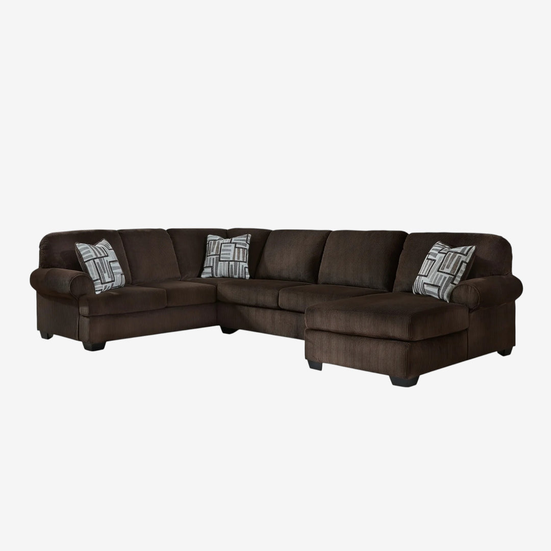 Kimlee 3-Piece Sectional Sofa In Fabric Upholstery - Chocolate | Signature Design By Ashley