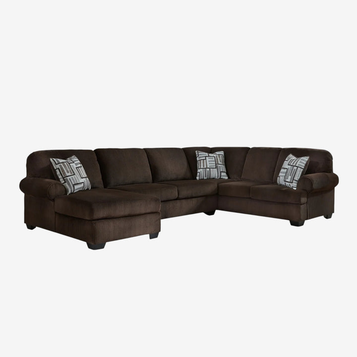 Kimlee 3-Piece Sectional Sofa In Fabric Upholstery - Chocolate | Signature Design By Ashley