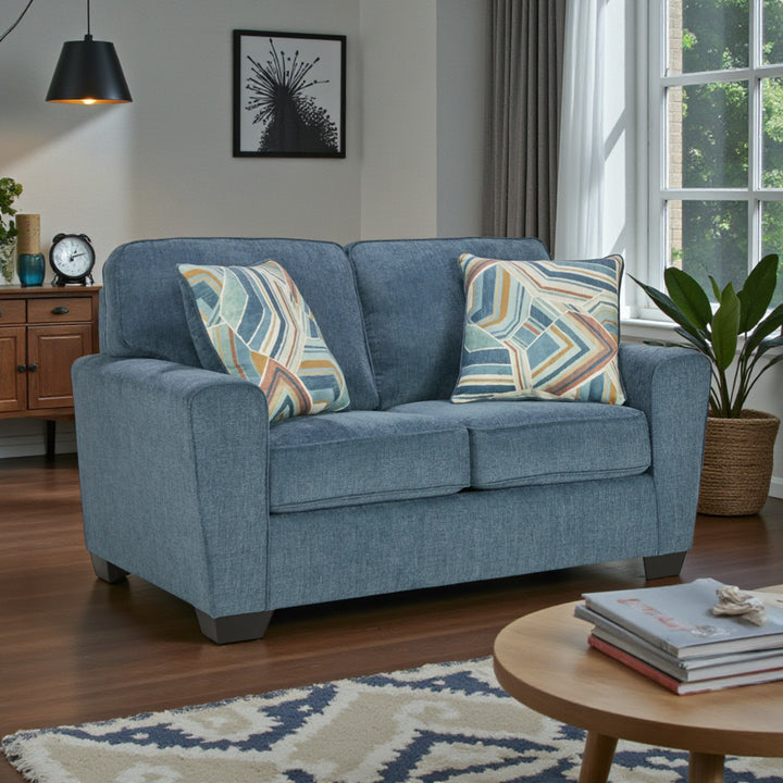 4060535 Cashton Loveseat In Fabric Upholstery - Blue | Signature Design By Ashley