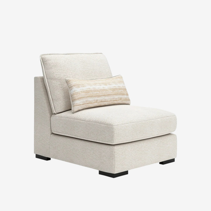 48002U1 Donelson Creek 4-Piece Fabric Sectional Sofa With Ottoman - Vanilla | Benchcraft By Ashley