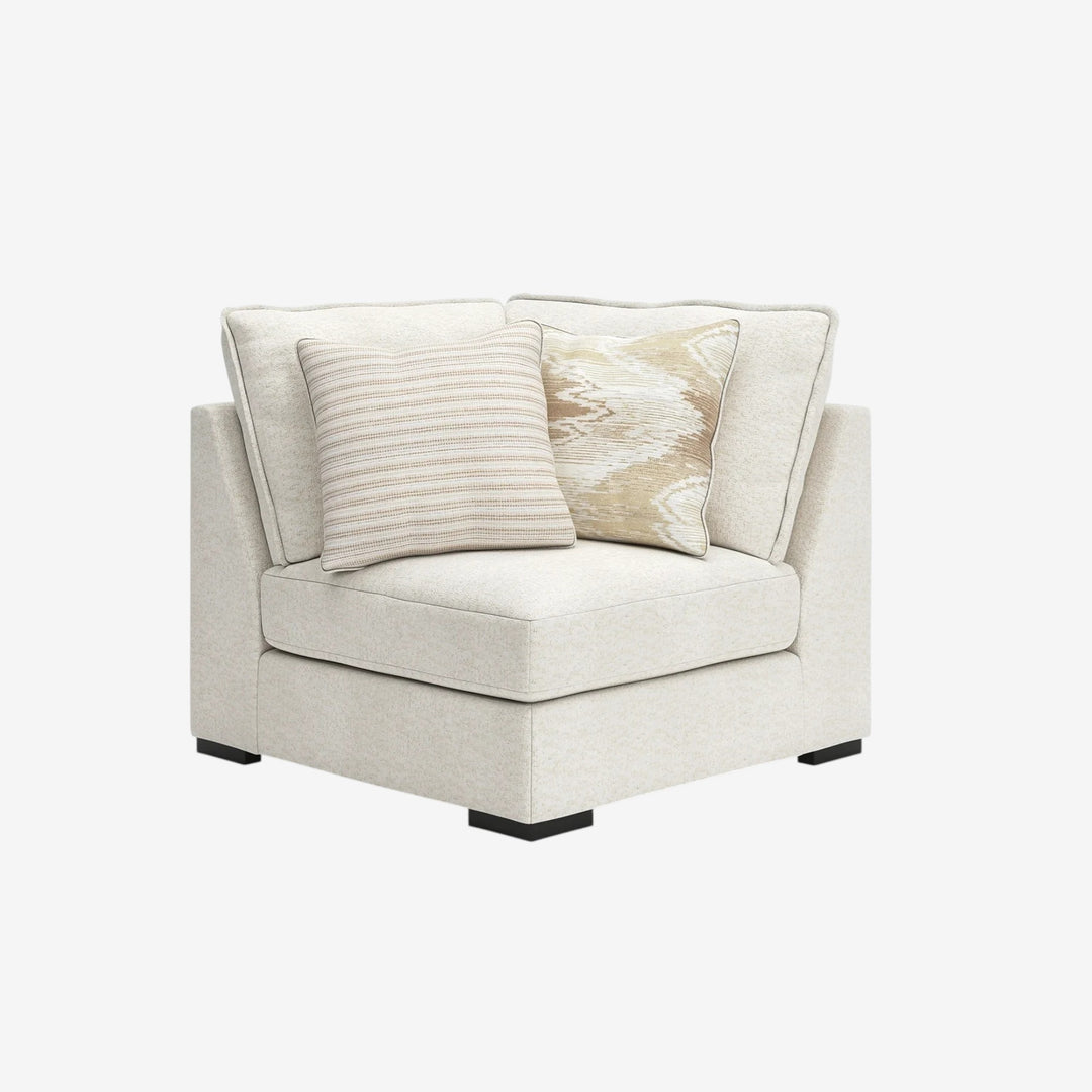 48002U1 Donelson Creek 4-Piece Fabric Sectional Sofa With Ottoman - Vanilla | Benchcraft By Ashley