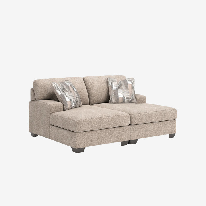 48404S4 Newellen 2-Piece Super Chaise In Fabric Upholstery - Hemp | Benchcraft By Ashley