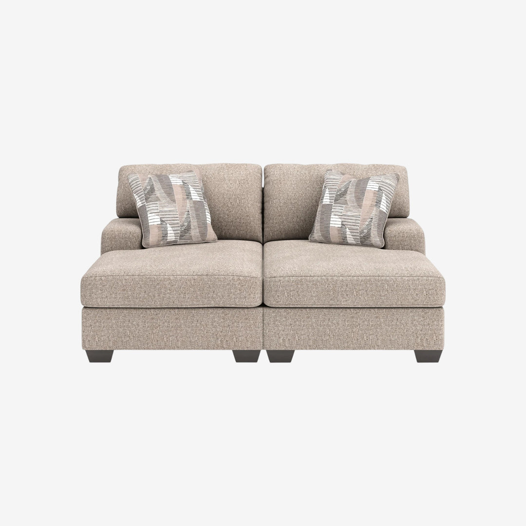 48404S4 Newellen 2-Piece Super Chaise In Fabric Upholstery - Hemp | Benchcraft By Ashley