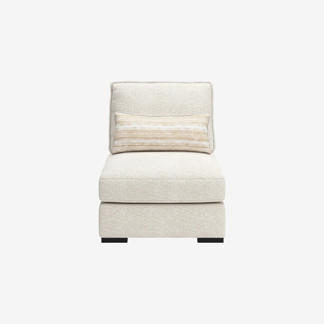 48002U2 Donelson Creek 6-Piece Fabric Sectional Sofa With Dual Ottoman - Vanilla | Benchcraft By Ashley
