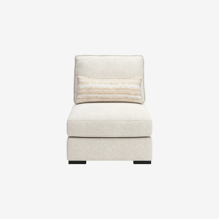 48002U2 Donelson Creek 6-Piece Fabric Sectional Sofa With Dual Ottoman - Vanilla | Benchcraft By Ashley