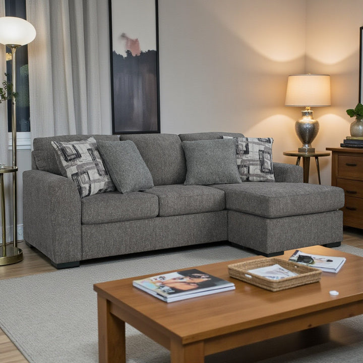 5240418 Gardiner Reversible Sofa Chaise In Fabric Upholstery - Pewter | Signature Design By Ashley