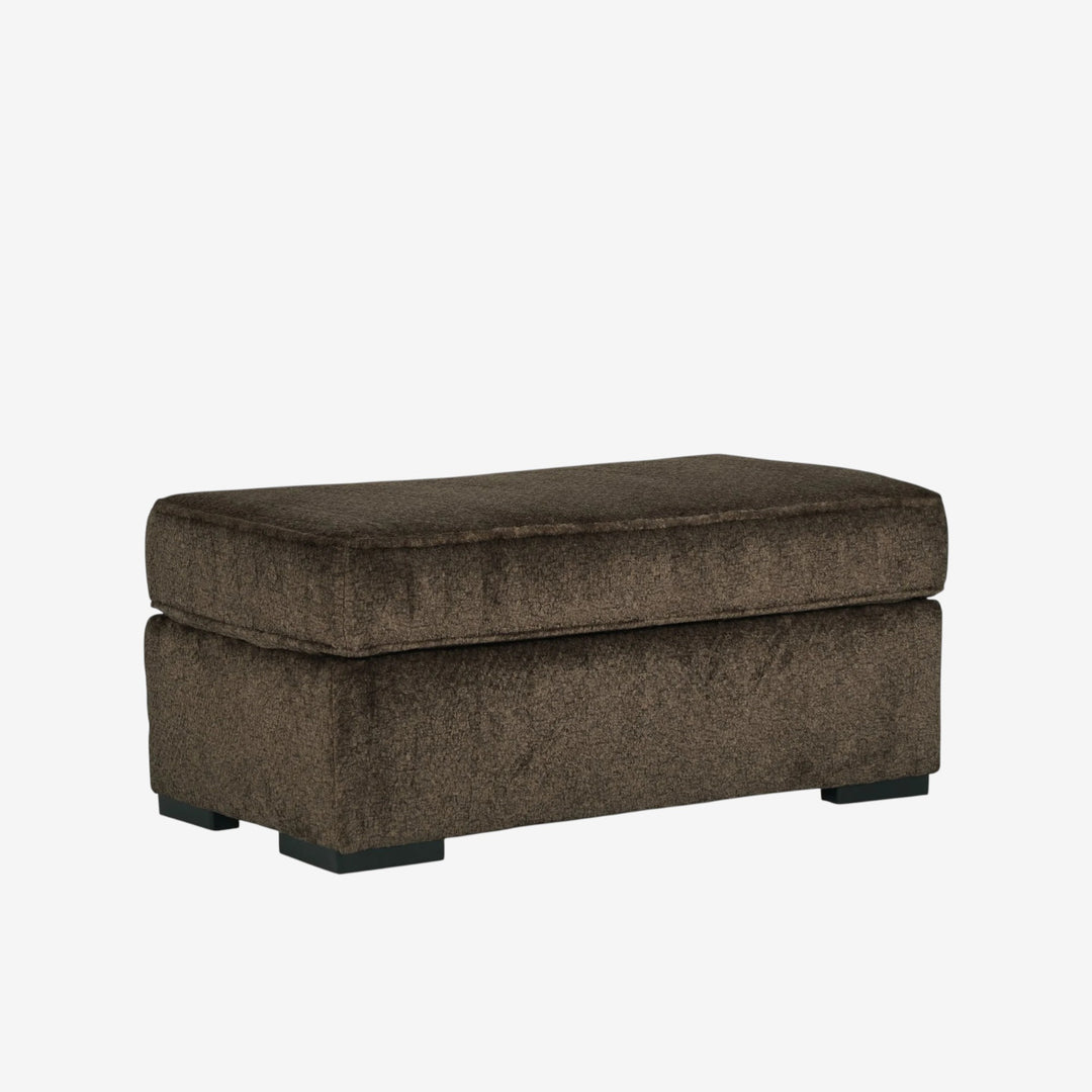 5370214 Aylesworth Casual Chair Ottoman In Fabric Upholstery - Chocolate | Benchcraft By Ashley