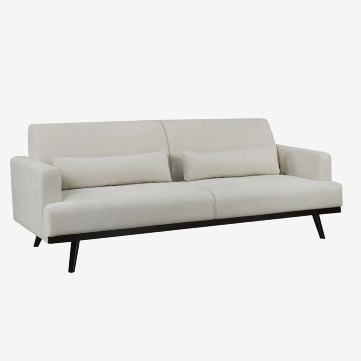 Micah 3-Seater Stationary Sofa In Fabric Upholstery - Beige